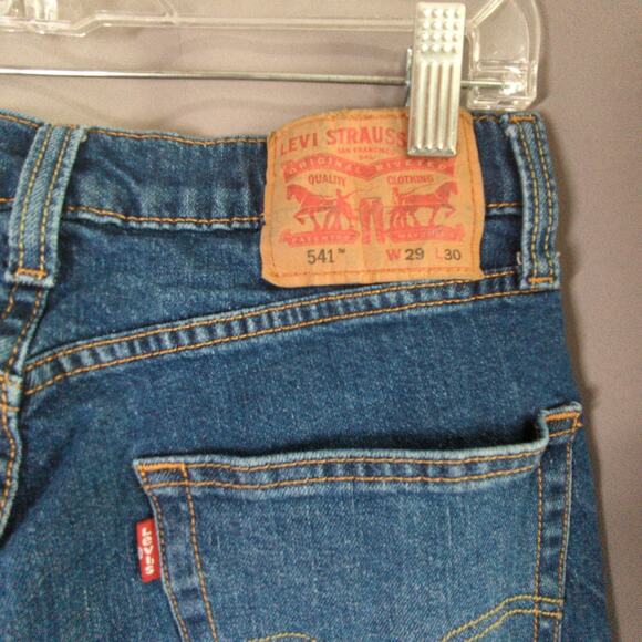 Levis 541 Jeans Mens 29x30 Blue Athletic Fit Stretch 2 - Picture 2 of 8